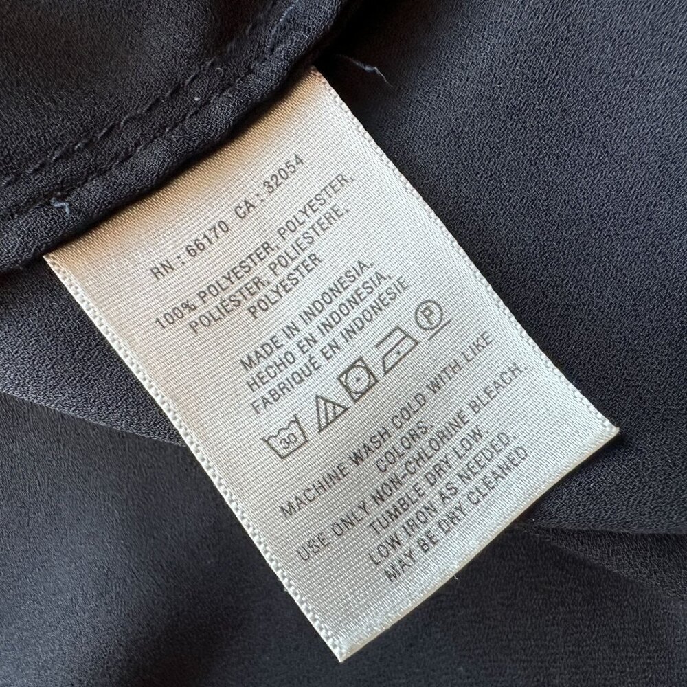 Anthropologie HD In Paris Black V-Neck Blouse Top Womens 6 - Picture 8 of 9